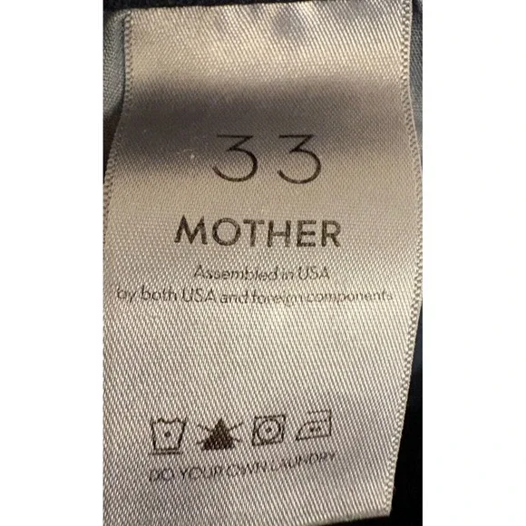 Mother Insider Crop Step Fray Jeans Night Tripper Wash Size 33 - Picture 8 of 9